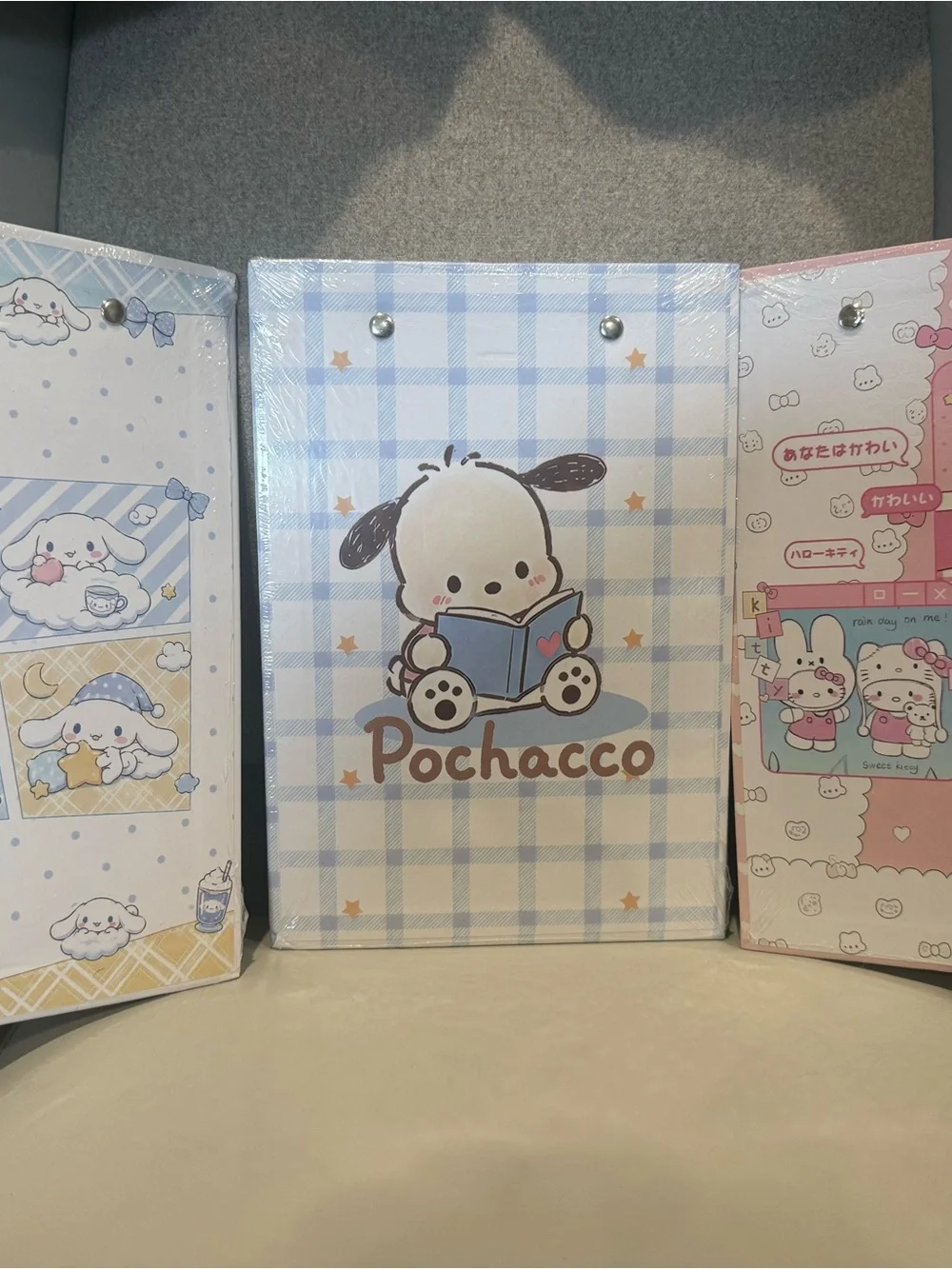 Pochacco, Cinnamon-roll, and Melody Notepad Clipboard - Cute Home Organization